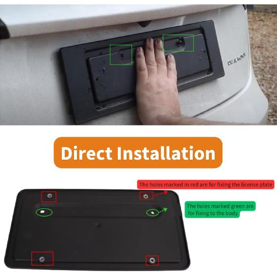 109684400B Rear License Plate For, License Plate Holder Mounting Bracket, License Plate Replacement for 2017 To 2023