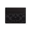 COACH Card Case Denim Card Holder Women's Silver & Black CP224-SVDTV