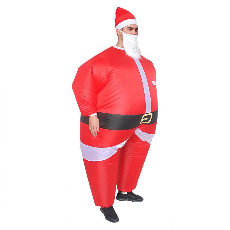 Santa Claus Inflatable Mascot Costume - Christmas Party Full Body Suit