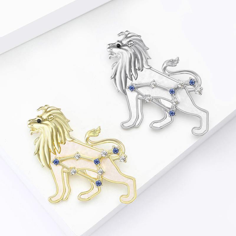 1 Piece Elegant Zodiac Jewelry Accessory Creative Animal Cancer  Star Crab Brooch Pins For Men And Women Gift