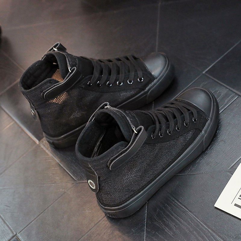 

Мода Новинка 2025 Высокие Полые Женские Сетчатые Дышащие Туфли Эстетика Y2k Мода Повседневная Летняя Женская Обувь 35