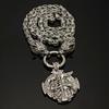 Noorse Viking Vintage Kraai Odin Tomahawk Wolfskop Ketting Heren RVS Ketting Noorse Stijl Sieraden