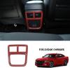 Rear Air Conditioner Outlet Vent Trim Cover for Dodge Charger 2011+ Red Carbon