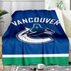 Hockey Team Vancouver-Canucks Blanket Flannel Throw for Sofa, Indoor, Camping, Living Room, Office, Chair, And Bed Soft Birthday Gift