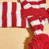 Christmas Dog Cat Santa Scarf Xmas Pet Knitted Winter Neck Warmer Costume for Puppy