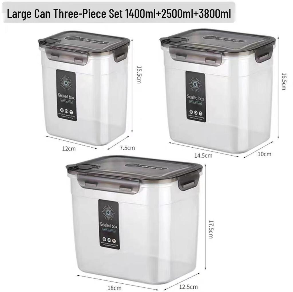Large Capacity Transparent Food Storage Box - Airtight Refrigerator & Freezer Keeper for Fresh Fruits and Vegetables.