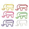 10Pcs Christmas Paper Clips Colorful Elephant Design Non-bending Paper Clips Office School Desk Organizing Cards Document Fasteners