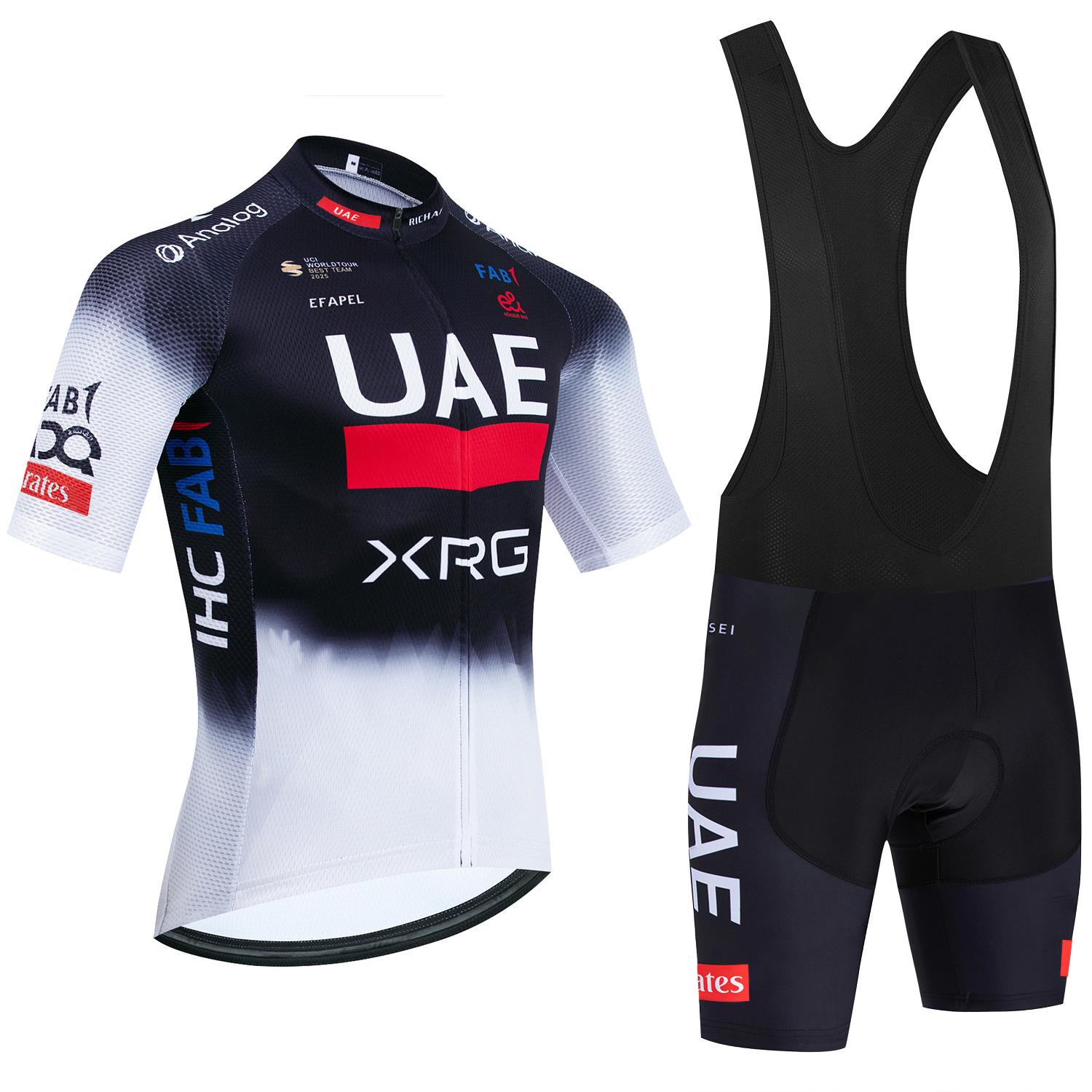 

2026 WHITE Cycling Jersey UAE Team Bike Jersey Shorts 10 Color Men Women Quick dry Ropa Ciclismo Pro Bicycle TShirt Clothing L