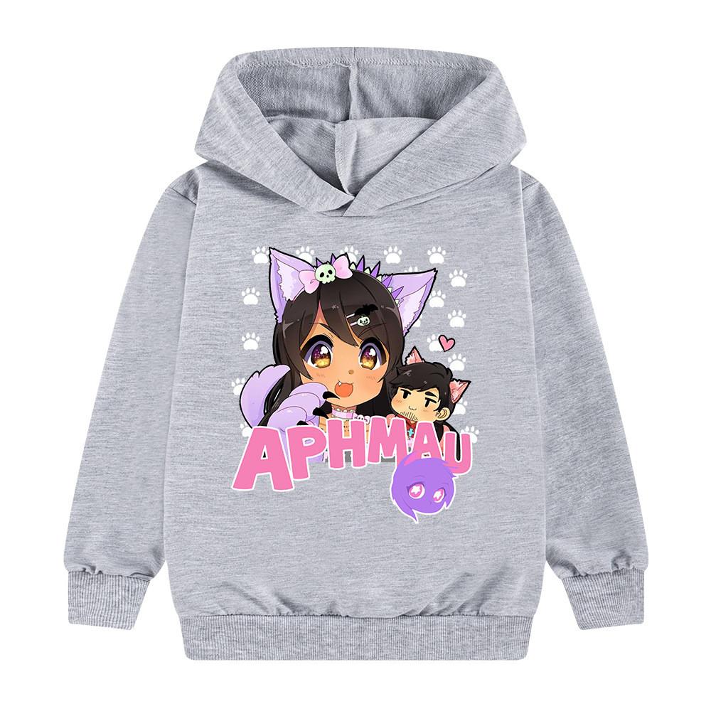 B938 Multi-color Kids Girls APHMAU Print Casual Long Sleeves Hoodie Top