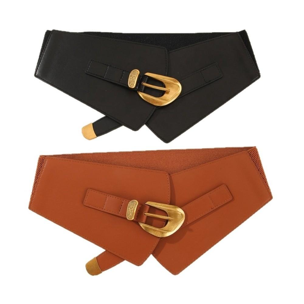 Elastic Wide Cummerbunds Solid Color Western Cowboy Belt Fashion Wide Belt  Dress