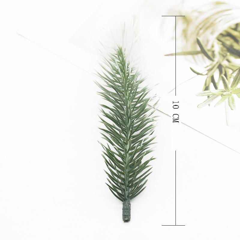 30/60Pcs Artificial Plants Plastic Pine Needles Snowflake Christmas Atmosphere Decor Home Living Room Gift Box Fillers Ornaments