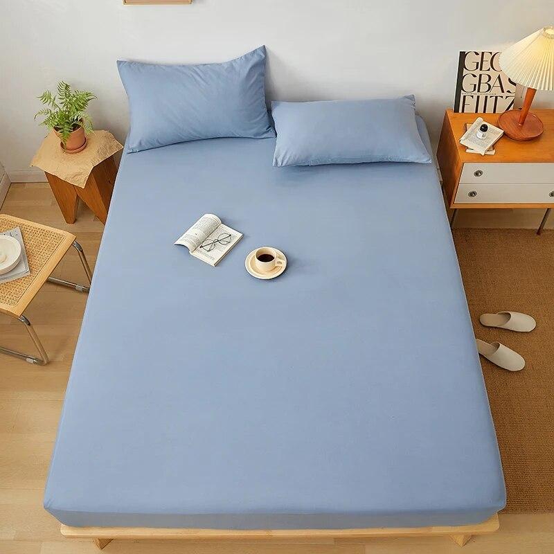 

Регулируемая простыня 160x200, простыня с резинкой 135x190, защитный чехол для матраса, приятный для кожи, сплошной цвет 90x190x30cm