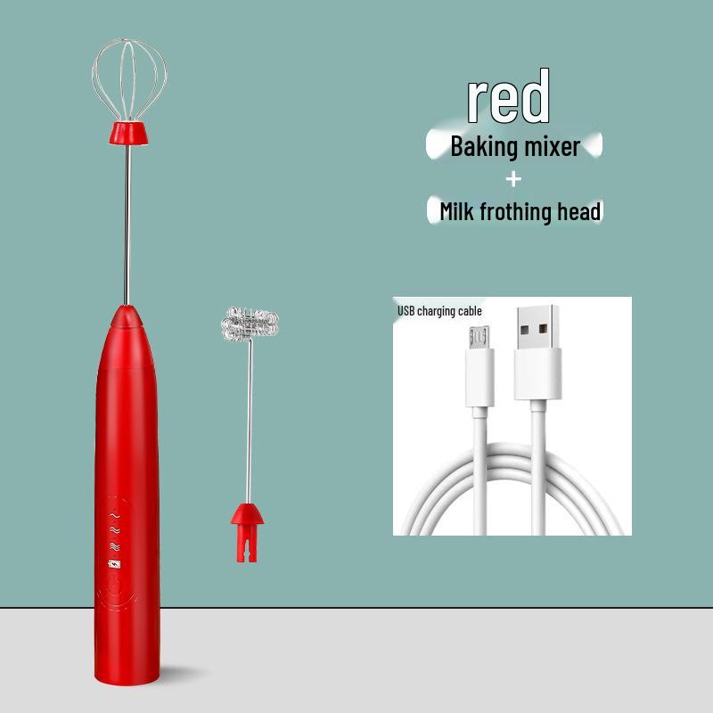 Wiederaufladbarer Elektrischer Milchaufschäumer & Eierrührer - Kabelloser Mixer für Kaffee & Proteinshakes