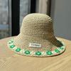 New Holiday-style Woven Straw Hat for Women, Large Brim, UV Protection, Fisherman's Hat, Beach Sun Hat
