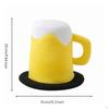 Beer Mug Hat Cuddly Material with Foam Top Stuffed for Partygoers, Adults, Costume
