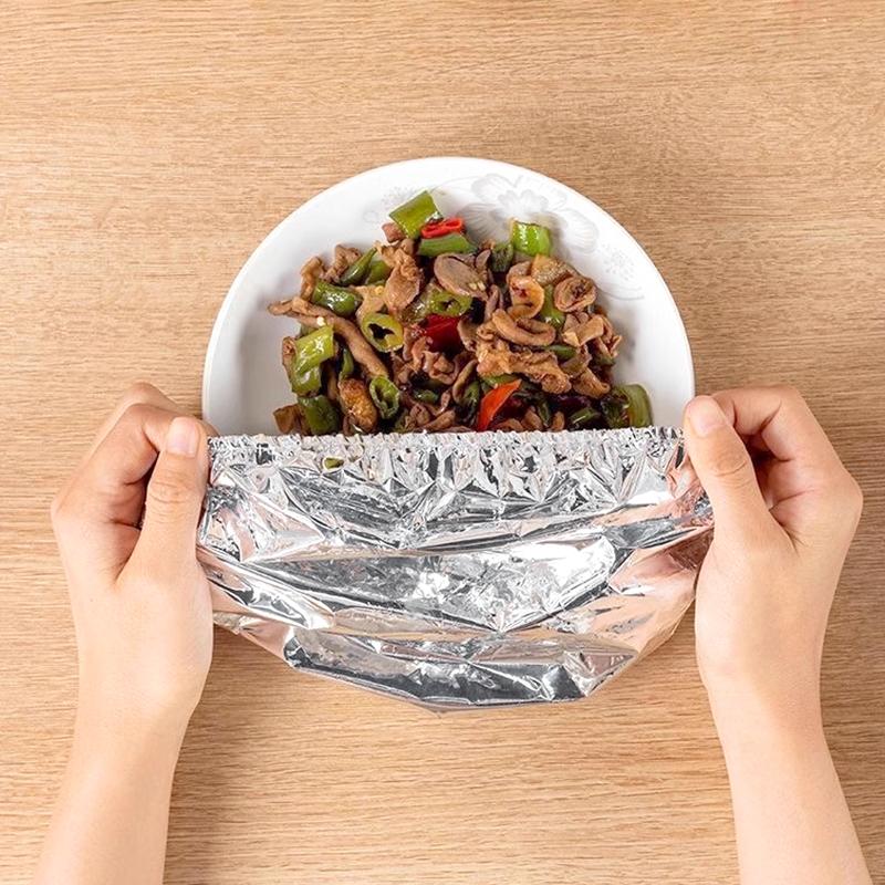 10/30Pcs/Bag Heat Preservation Picnic Food Storage Covers Takeaway Aluminum Foil Film Heat-resistant