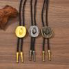 Stylish Bolo Tie Necklace with Denim Hat and Sweater Chain Accessories