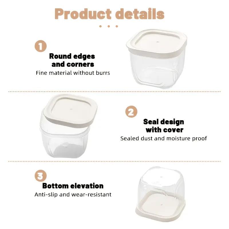 8pcs Leak-Proof Stackable Airtight Spice Containers with Lids Food Grade PP Material Storage Boxes Detachable Spice Onion Jars