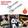 Large Openin Long Handle Universal Spanner Adjustable Wrench Carbon Steel Wrench Clamp Mechanical Workshop Hand Car Repair Tools