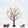 LED Birch Tree Light with Red Berries Mini Glowing Birch Tree for Tabletop Decor Festive Home Party Wedding Centerpiece Decorations