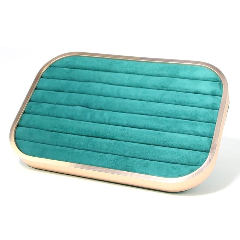Elegant Velvets Jewelry Storage Tray Pendant Holder Elegant Jewelry Box Stackable Display Showcase Plate for Necklace