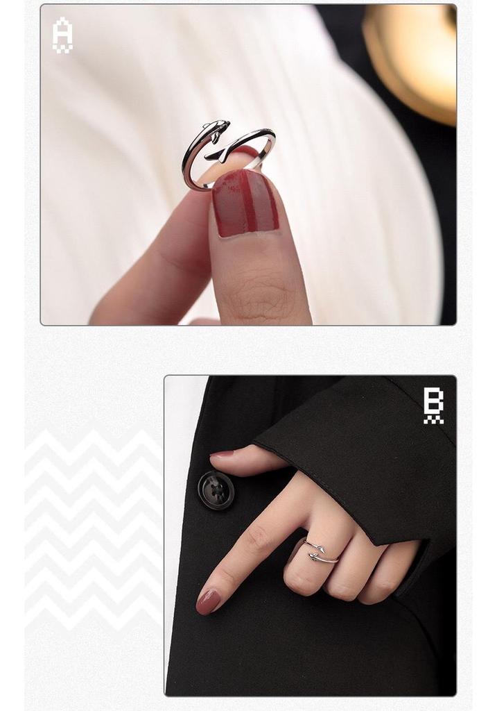 Beixi S925 Sterling Silver Dolphin Open Ring - Trendy Women's Index Finger Jewelry 2025