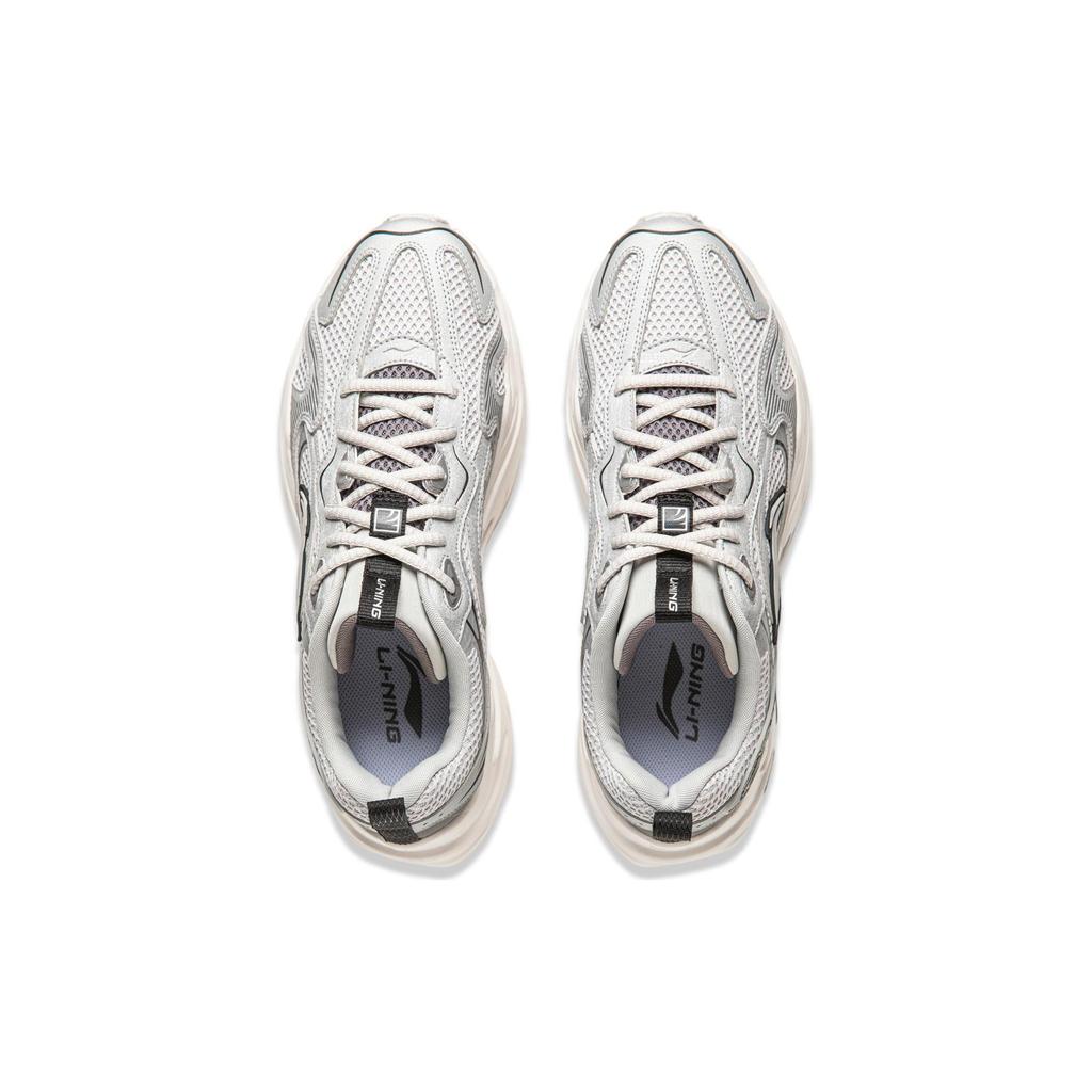 Li Ning Meteor Cushioning Slip Resistant Abrasion Resistant Support Low top Casual Shoes Men's Silver Gray AGCU121-2