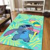 1pc Stitch Pattern Area Rug Soft Flannel Floor Mat for Living Room,Office,Bedroom and Carpet