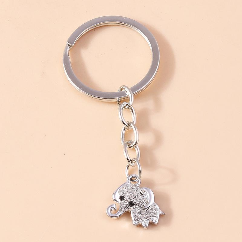 Cute Crystal Rhinestone Cat Keychain Animal Snake Butterfly Keyrings for Men Women Car Keyholder Bag Pendants DIY Jewelry Gifts