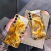 Cute Golden Koi Fish For Samsung Galaxy S20 FE S21 S22 S23 Plus S24 Ultra S25Ultra S21+ S9+ S22Plus Golden Glass Phone Case