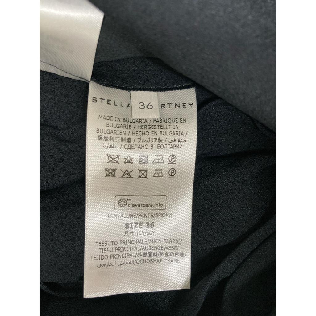 STELLA McCARTNEY 603213 Black stitch pleated pants Bottoms 36 blackUsed