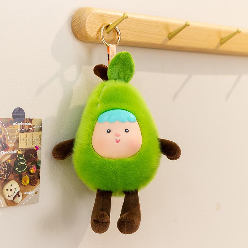 Cartoon Fruit Plush Keychain With Pp Cotton Filling For Kids And Teens