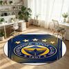 Fenerbahçe FC Printed Round Crystal Velvet Rug Soft Non Slip Floor Carpet For Bedroom Holiday Gift