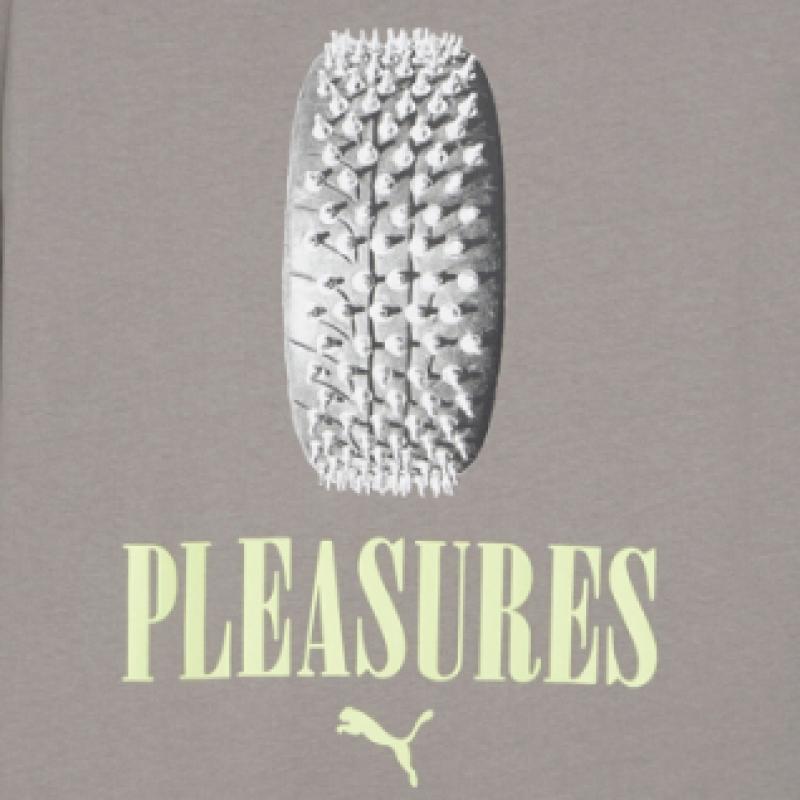 Puma Puma X Pleasures Graphic Short Sleeve Tee   Stormy Slate 624096 62