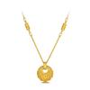 Tang Dynasty Necklace Vintage Palace Gold Plated Red Corundum Pendant Diamond Inlaid Coin Bag Necklace