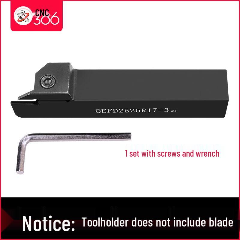 CNC External Grooving Tool Holder QEFD2020-3/QEGD2020-4/QEHD2525-5 with Zhuzhou Inserts