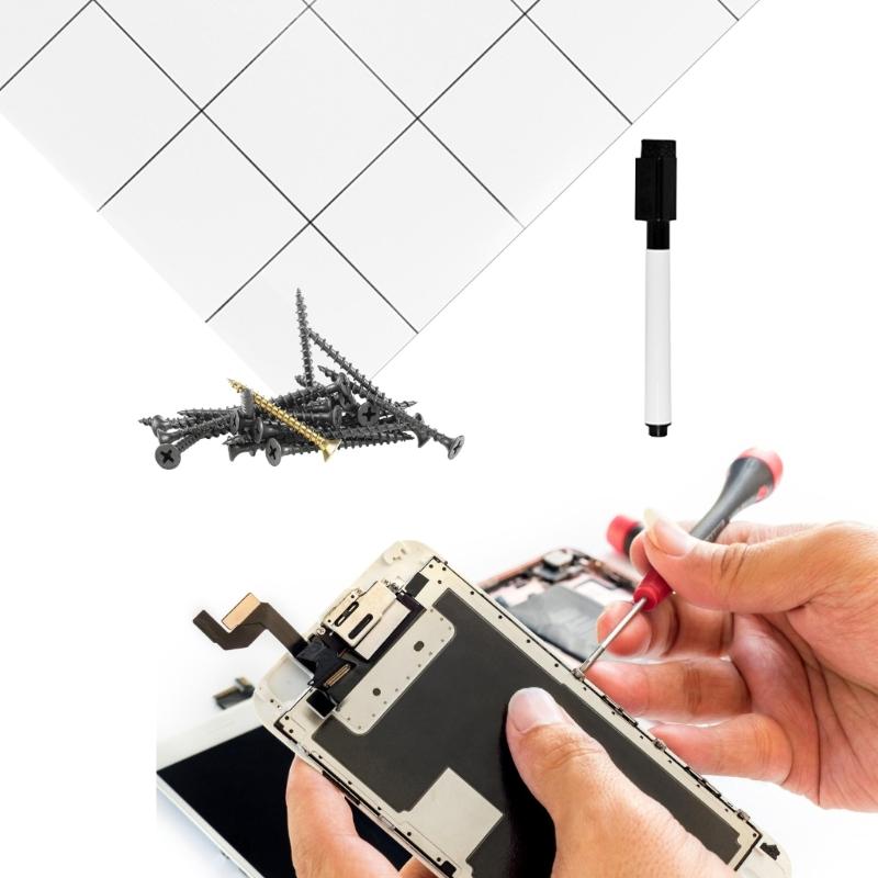 General Magnetic Project Pad Rubberized Grip with Print Overlay Magnetic Service Pad Simple Use for Smartphone Repair