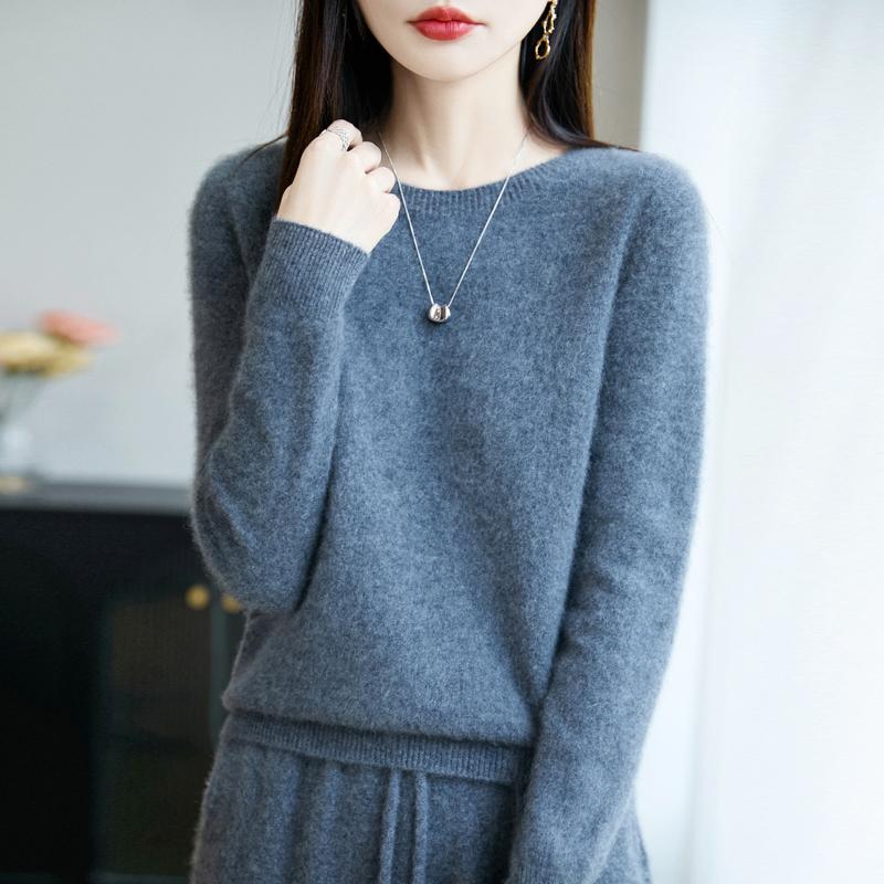 Women's Cashmere Sweater Qinghe Cashmere 30% Cashmere 70% Wool Autumn and Winter Pullover Warm and Fashionable