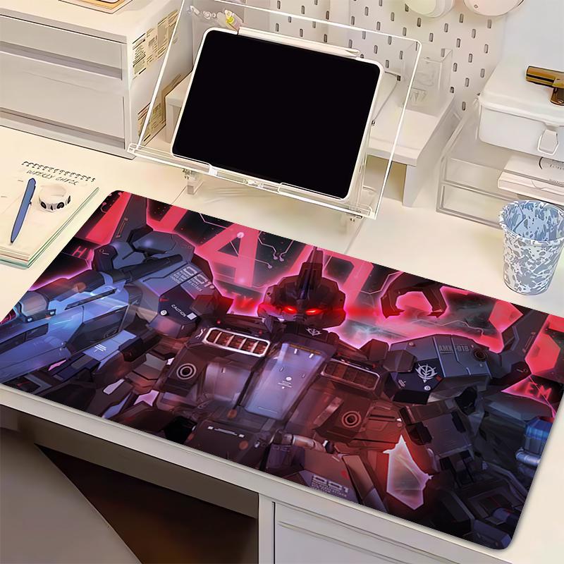 Large Mouse Pad Anime Mmechanical Warrior Ggundam Office Desk Mats Gaming Accessories Edge White MousePads Laptop Keyboard Mat 800x300x2mm