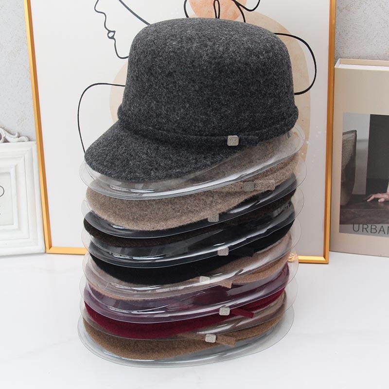 Niche Designer Woolen Hat Women's Autumn and Winter British Top Hat Casual Cap Knight Equestrian Hat