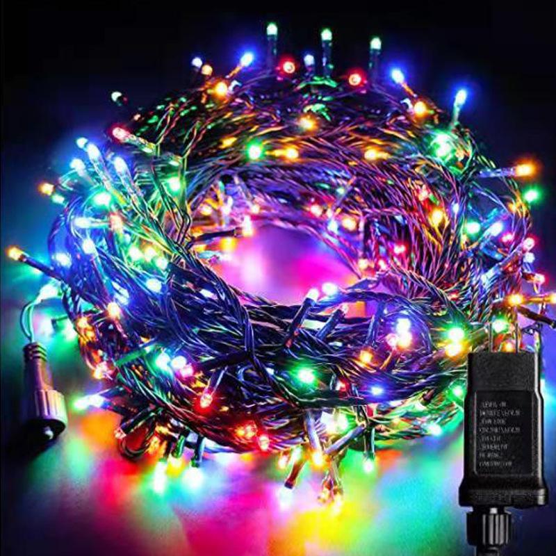Colorful 8-Function Waterproof Low Voltage String Lights with Connectors for Christmas Trees and Decor