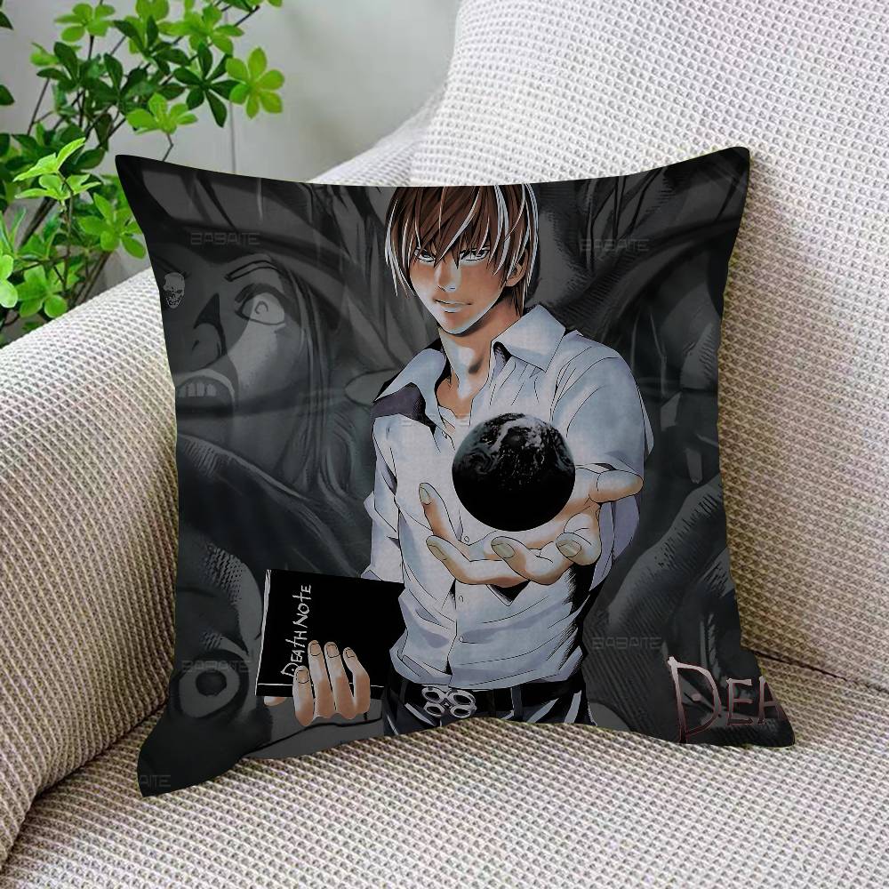 Classic Anime D-Death N-Note 45*45cm Cushion Cover Pillow Cover Decor Pillowcase Home Pillowcase For Couch Pillow