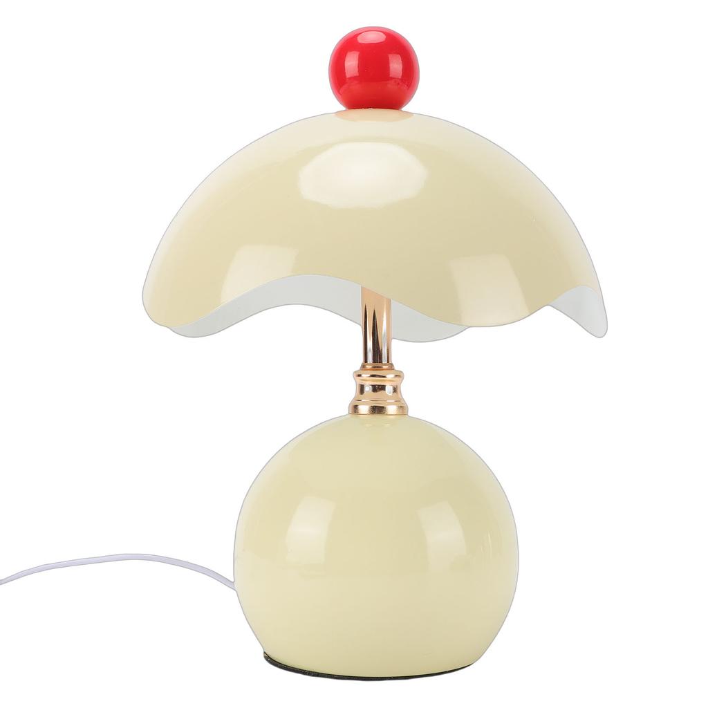 Table Lamp Eggshell Shape 3 Color Temperatures Stepless Dimmable Bedside Lamp with Ceramic Base Glass Shade for Reading