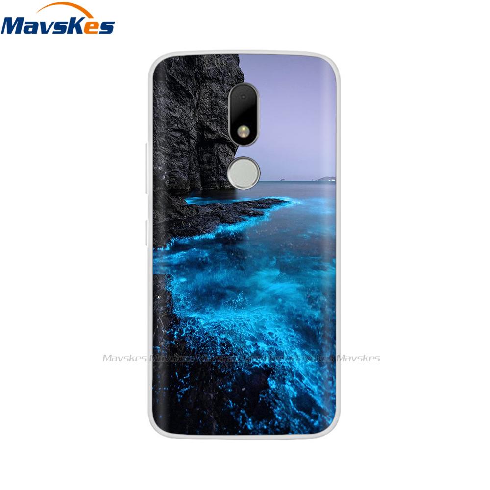 Soft TPU Case For Motorola Moto M Case XT1662 5.5inch Cute Cartoon Silicone Back Cover For Moto M Case XT1663 Phone Cases flower