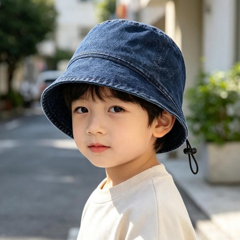 Spring and summer tide travel bucket hat men's basin hat sun hat shade children girls foreign style baby hat cowboy