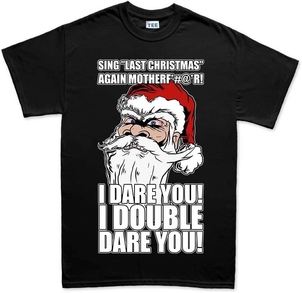 Angry Santa Christmas Xmas Gift Lights Mens T Shirt Tee Top Men T Shirt XS чёрный
