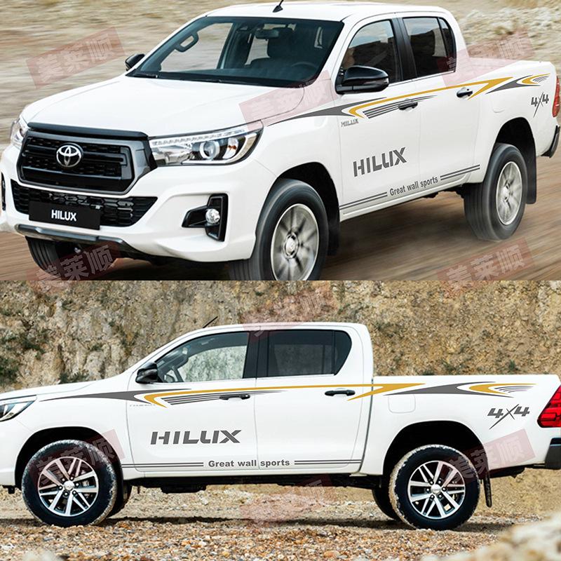 Dungile de culoare ale caroseriei off-road pentru camioneta Hilux: Autocolante personalizate