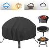 Premium Oxford Fabric Round Fire Pit Cover Weatherproof Dustproof Uv Resistant
