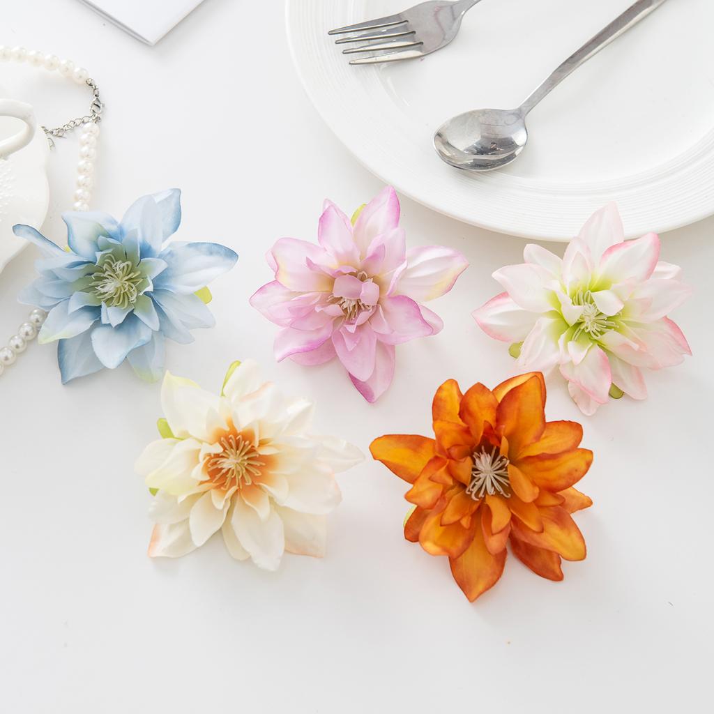 10/20PCS Artificial Flowers Silk Big Lotus Home Room Table Decor Wreaths Wedding Bridal Accessories Headwear Diy Gifts Box Props