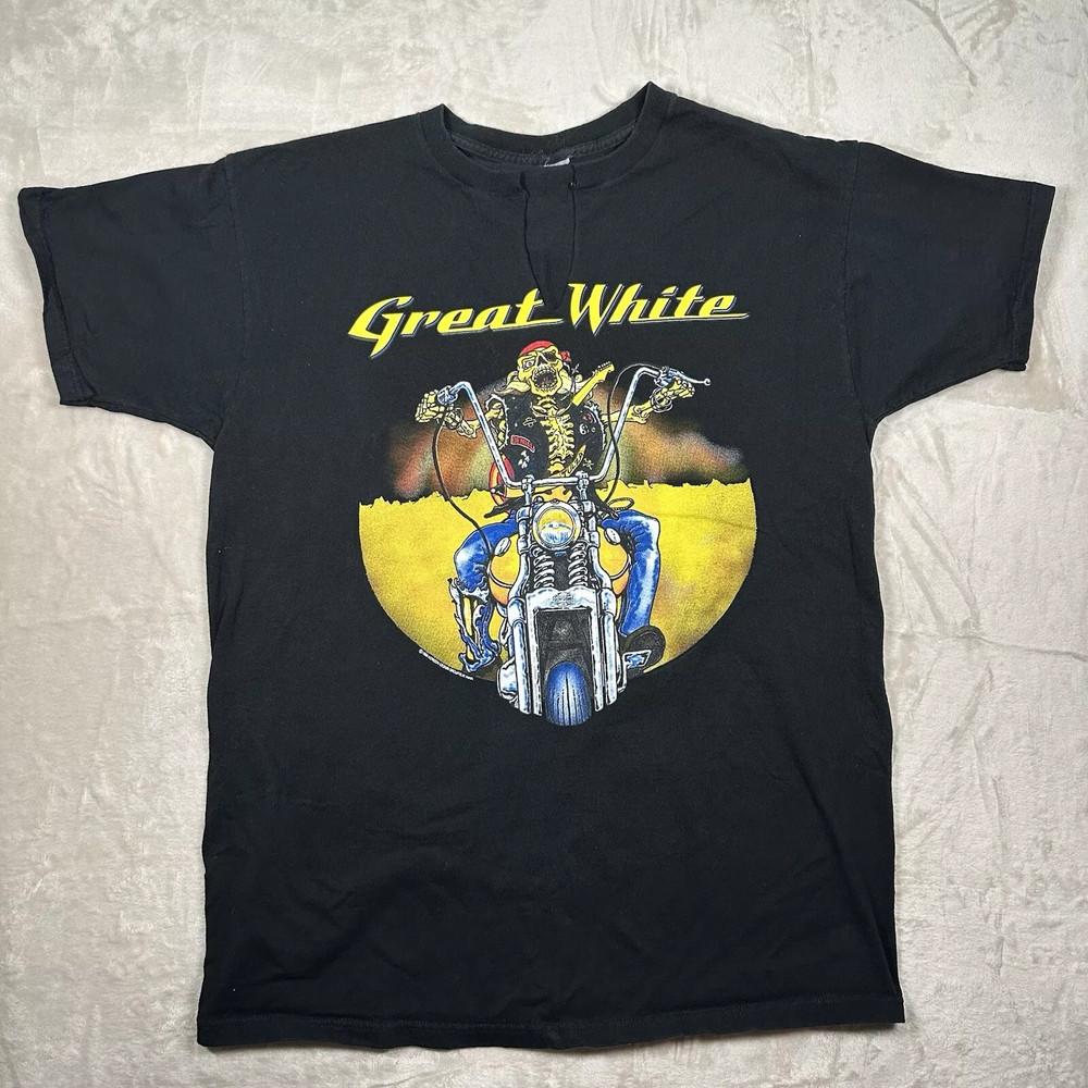 Vintage Great White Rock Band Heavy Metal Concert Tshirt S to 5XL NZL527 Unisex T-Shirt L